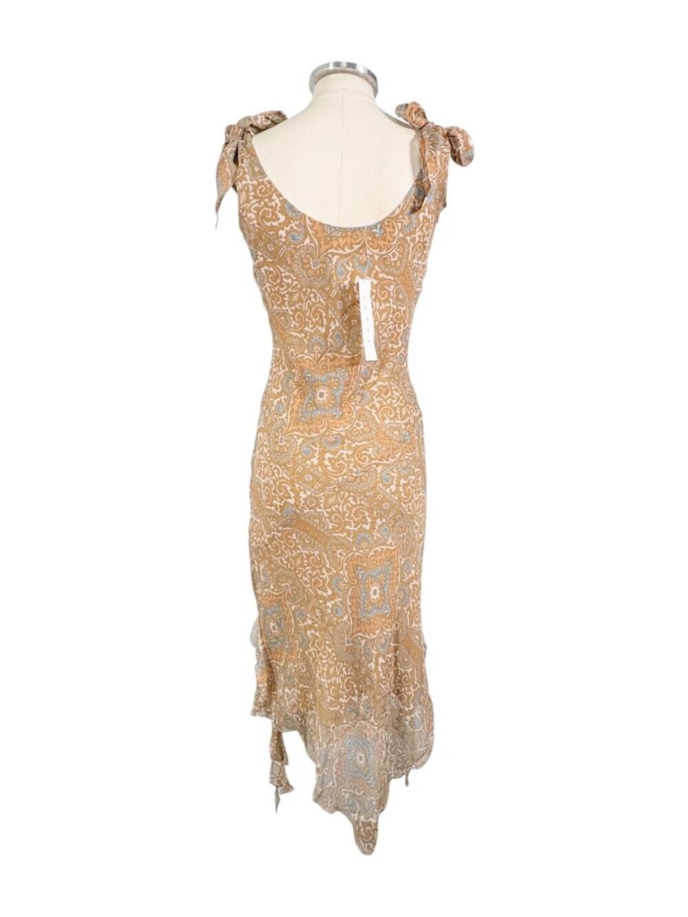 REDUX Y2k Euro Style Silk handkerchief Midi Dress Size 4 NEW - Picture 5 of 11